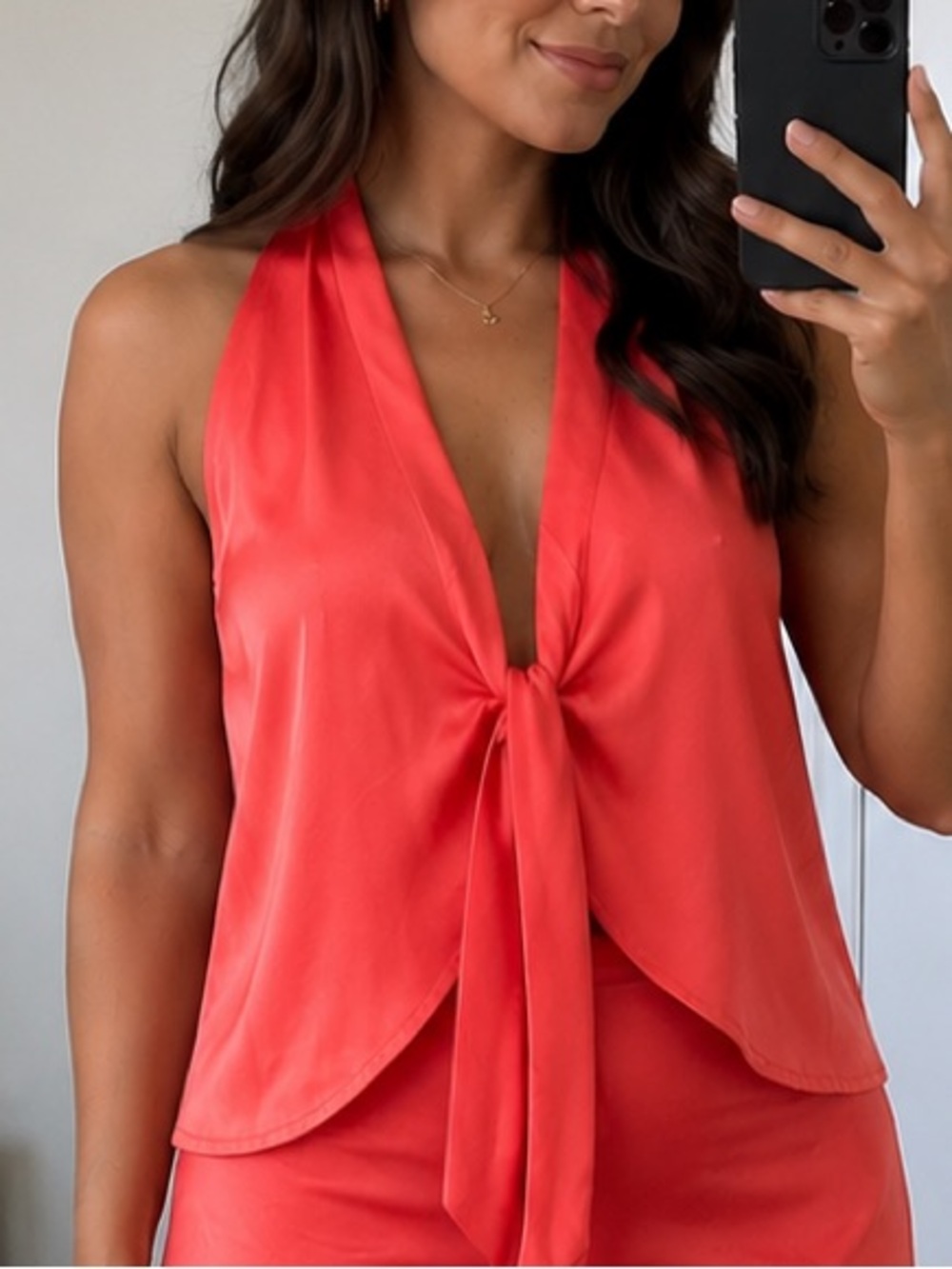 Banana Republic Coral Halter Tie Top – NWT – XL